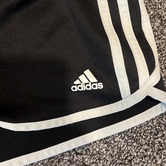 Black 3stripe ADIDAS running shorts size Large - Picture 2 of 6
